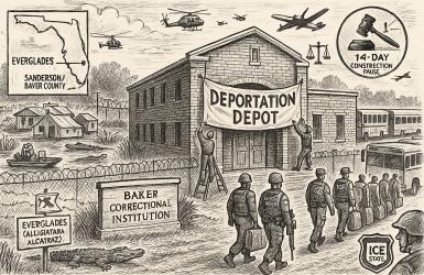 ‘एलेगेटर अलकाट्राज’ पछि फ्लोरिडाले अर्को ‘डिपोर्टेसन डेपो’ खोल्ने